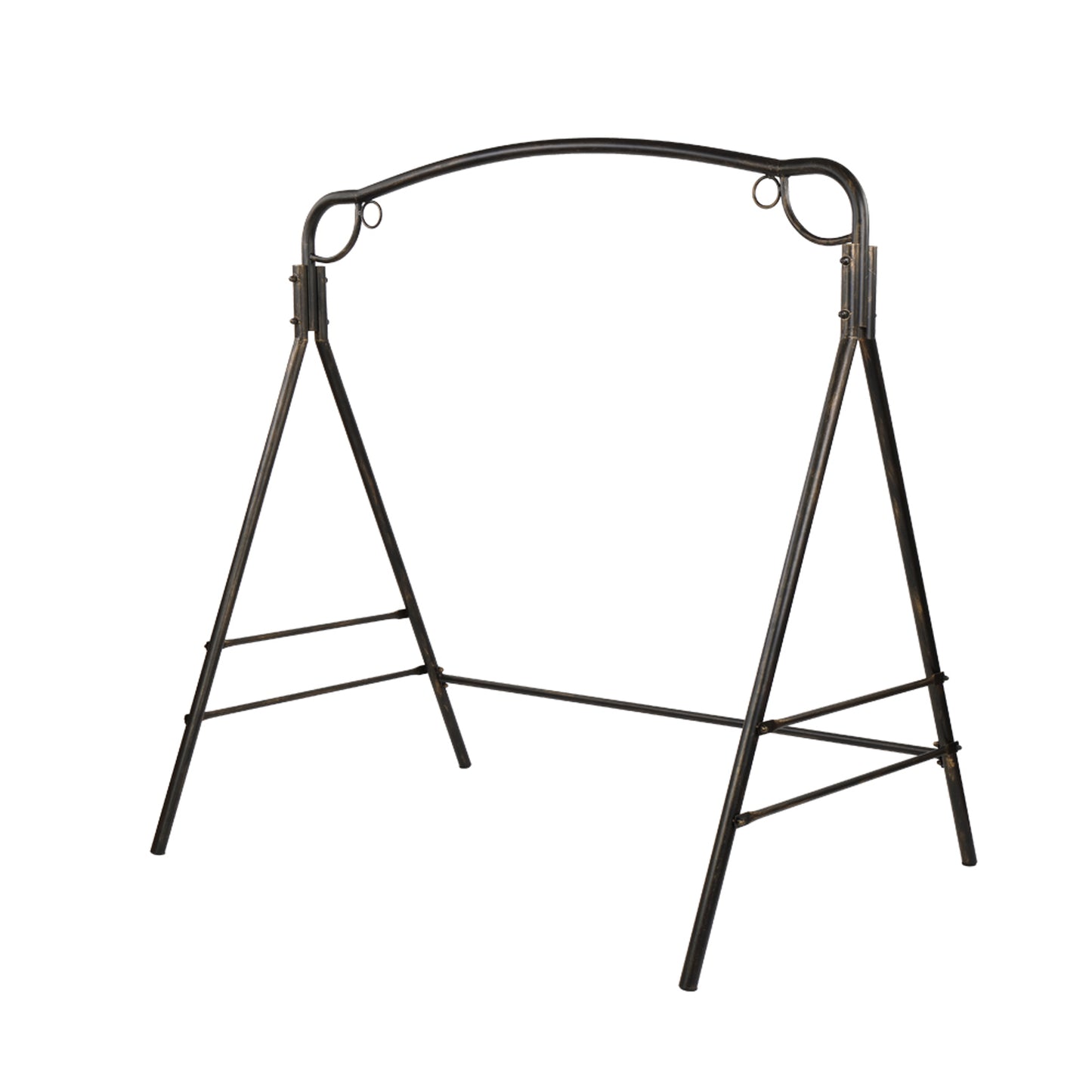 Outdoor Garden Iron Art Swing Frame Bronze