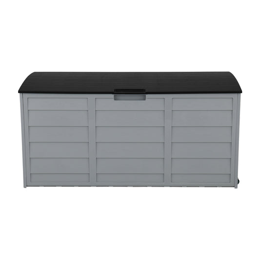 75gal 260L Outdoor Garden Plastic Storage Deck Box Chest Tools Cushions Toys Lockable Seat