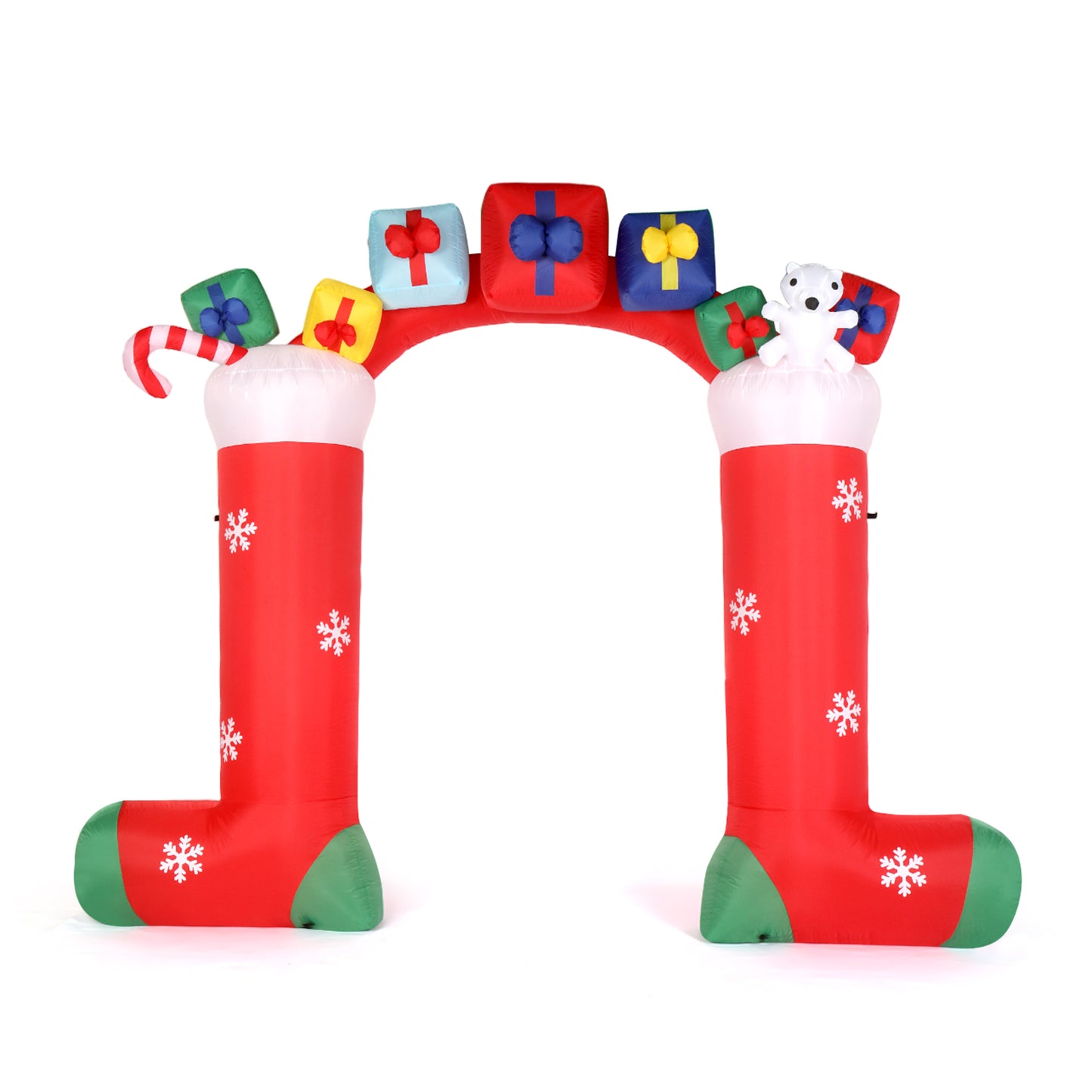 9ft 24W 11 LED Lights Christmas Sock Arch Holiday Arch Decoration