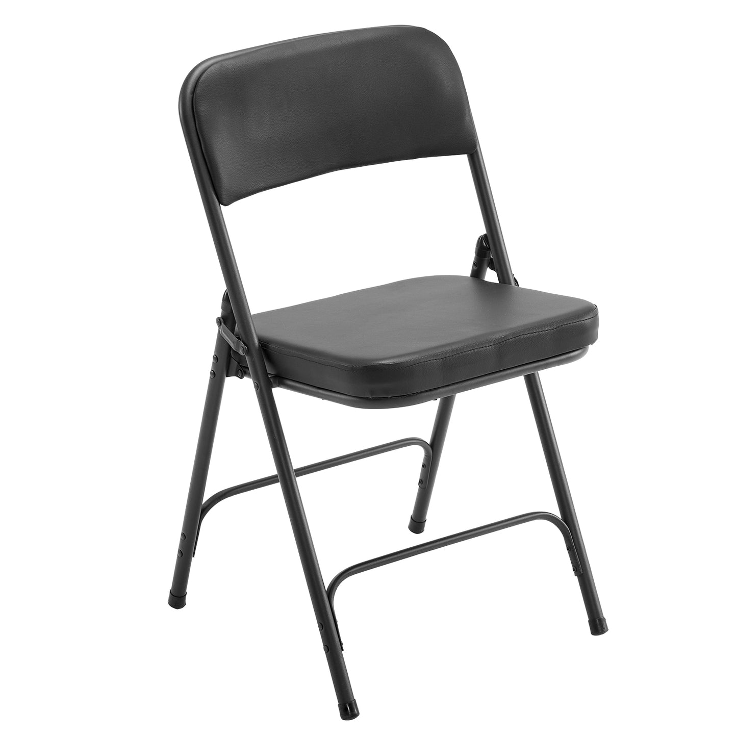 2 Pack Metal Folding Chairs with Padded Seat and Back, for Home and Office, Indoor and Outdoor Events Party Wedding, Black