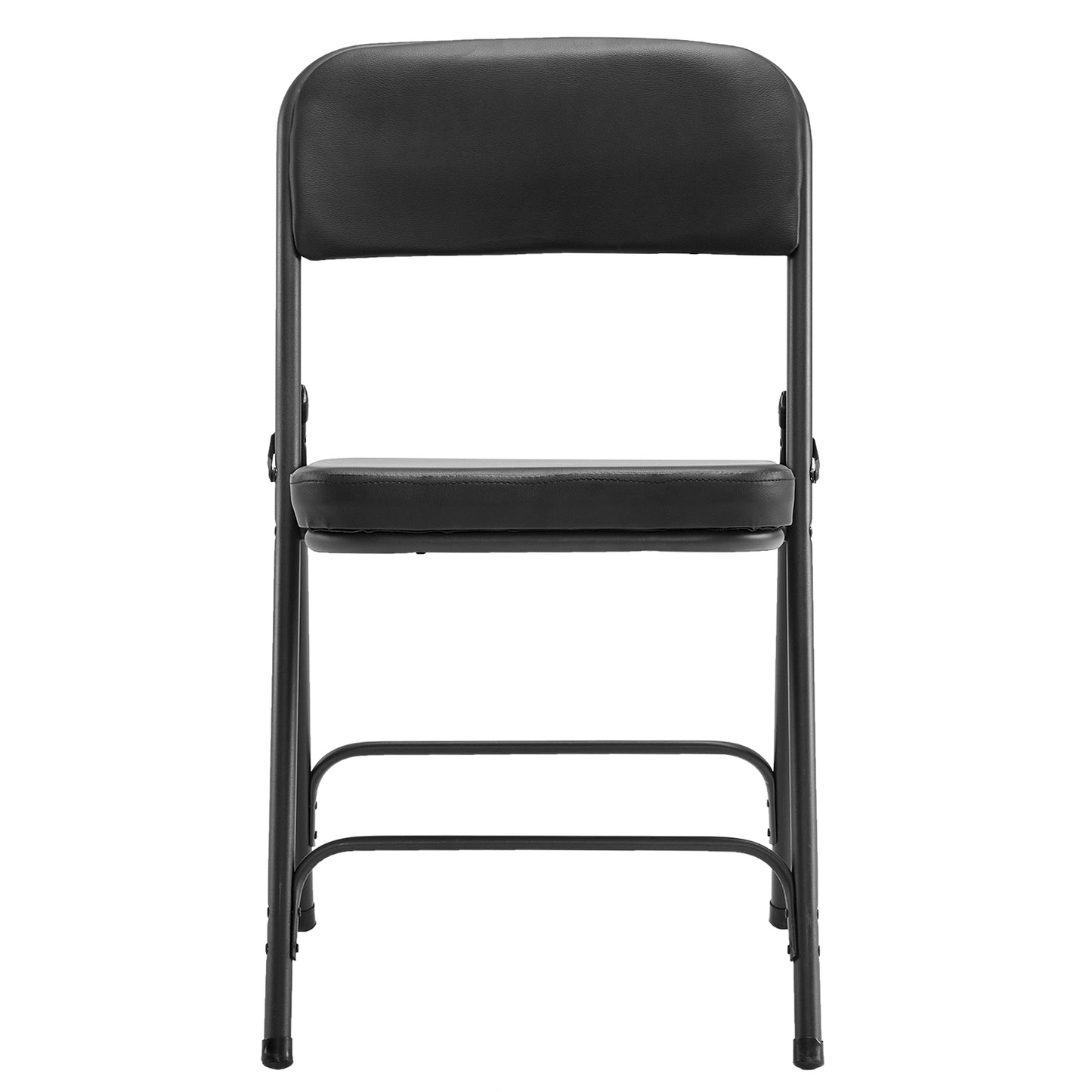 2 Pack Metal Folding Chairs with Padded Seat and Back, for Home and Office, Indoor and Outdoor Events Party Wedding, Black