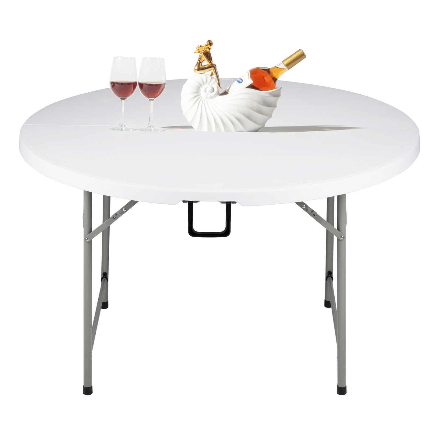 48inch Round Folding Table Outdoor Folding Utility Table White