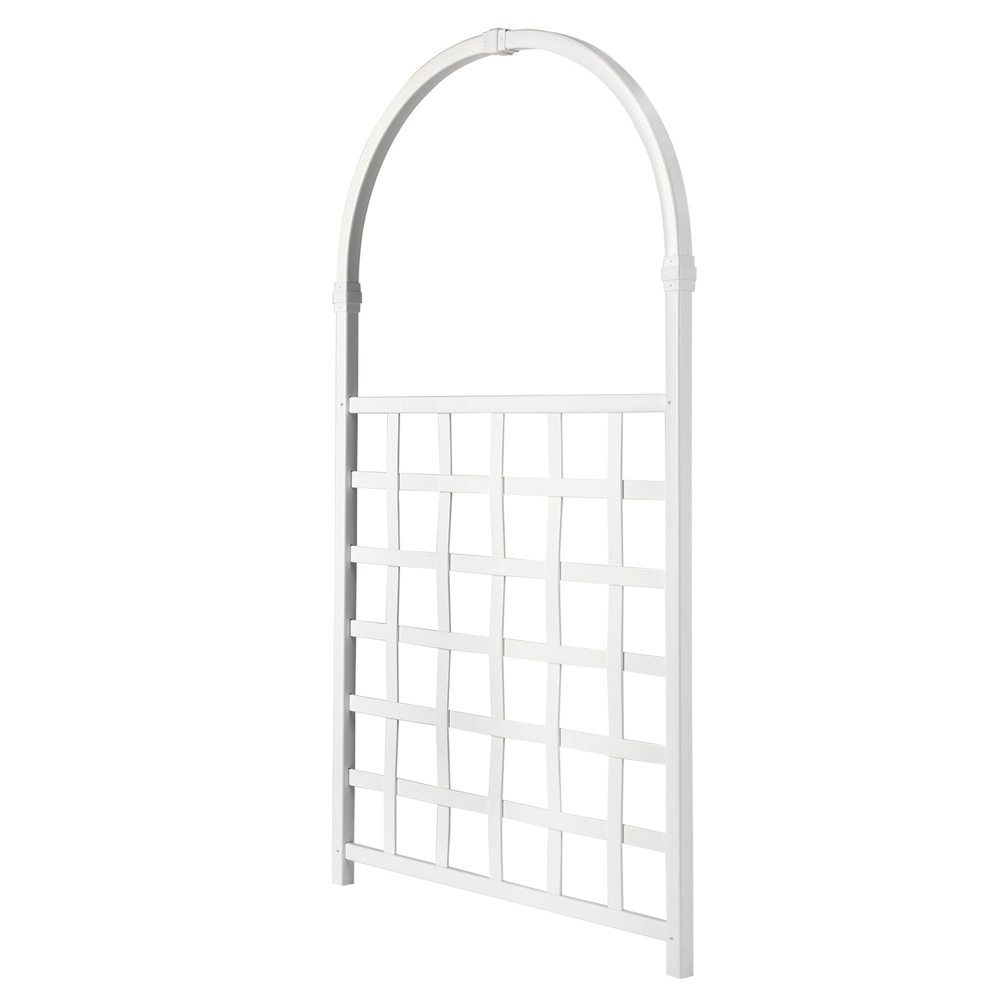 Garden Trellis 42"W x 75"H for Climbing Plants, Vinyl Trellis Indoor Outdoor Plant Support for Vines, Flowers, Vegetables, White