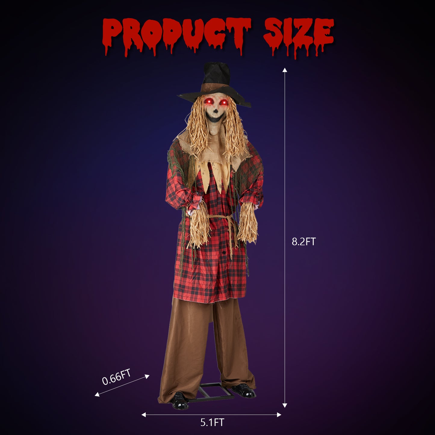 8.2ft Scarecrow Outdoor Halloween Decorations