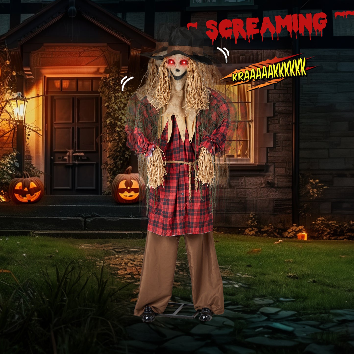 8.2ft Scarecrow Outdoor Halloween Decorations