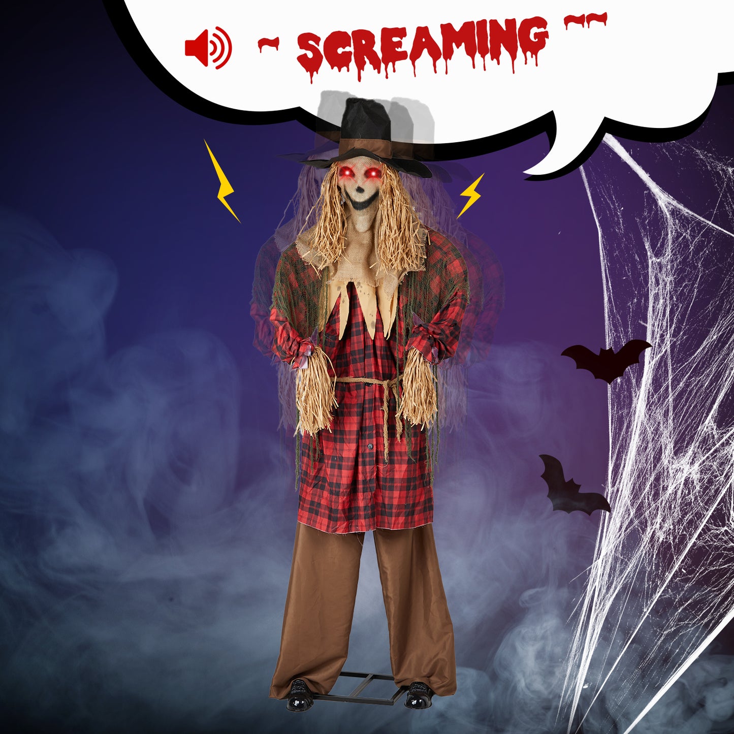 8.2ft Scarecrow Outdoor Halloween Decorations