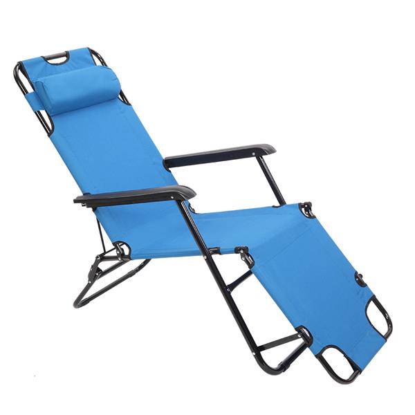 RHC-202 Portable Dual Purposes Extendable Folding Reclining Chair Blue